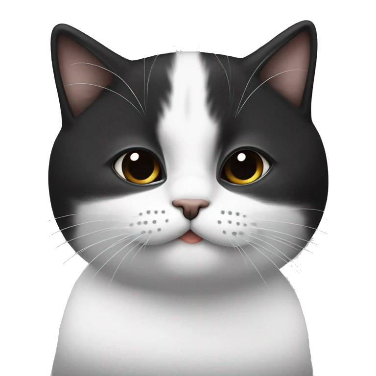 Il mio gatto bianco e nero che manda un bacio  emoji