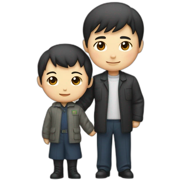 Li Hongzhi and XI jinpin, two human mentors, arm in arm，team up emoji