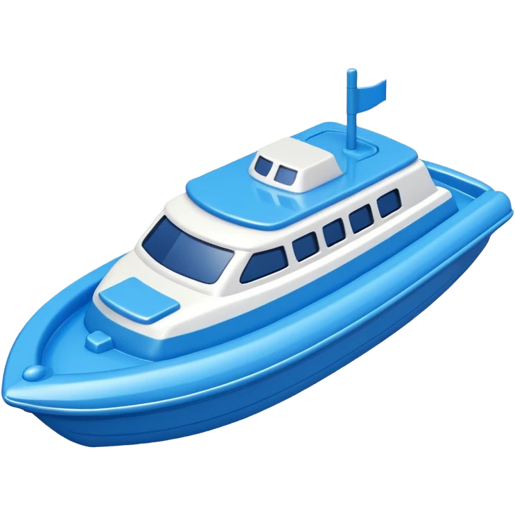 simple plastic toy boat emoji