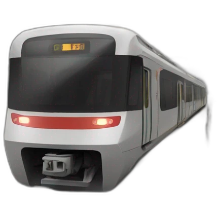 Urban train arriving at a station emoji