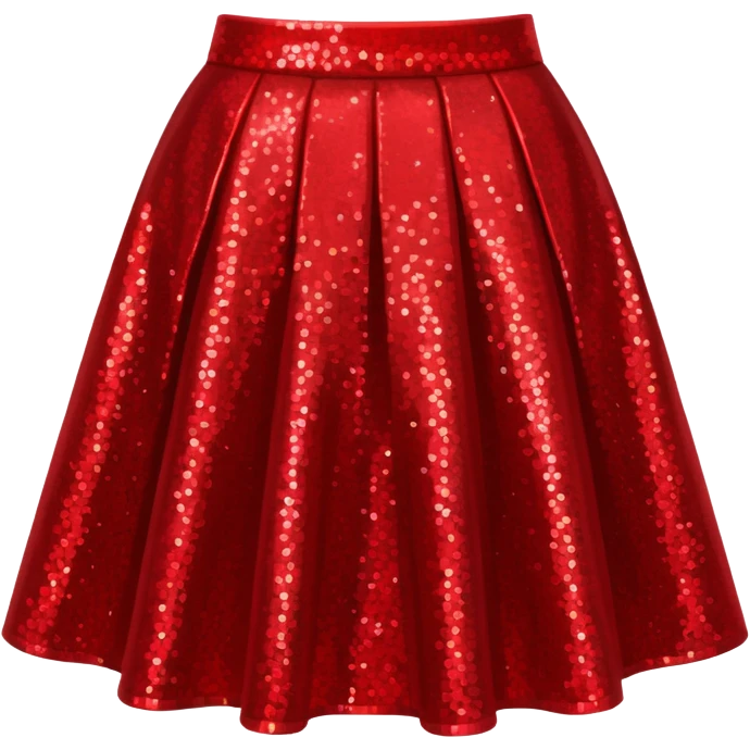 red sparkly skirt emoji