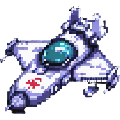 retro pixel art space cruiser emoji