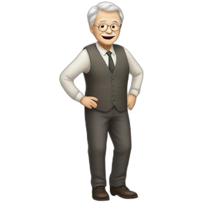 Old grandpa wearing heels and a dress emoji