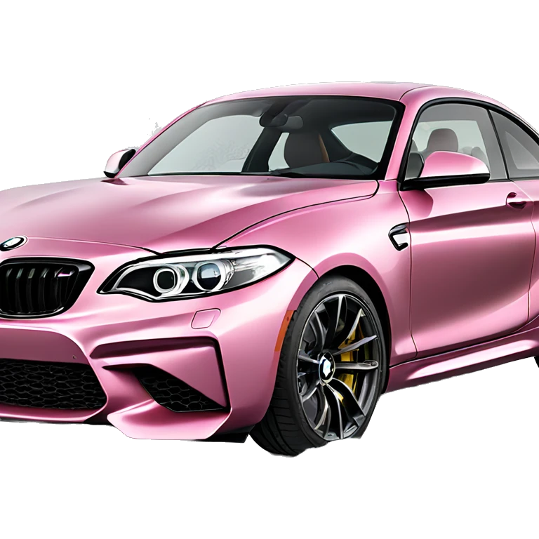 BMW m2 Pink with snow emoji