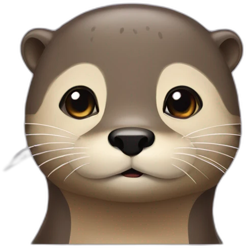 Loutre qui pleure avec des larme de tristesse emoji
