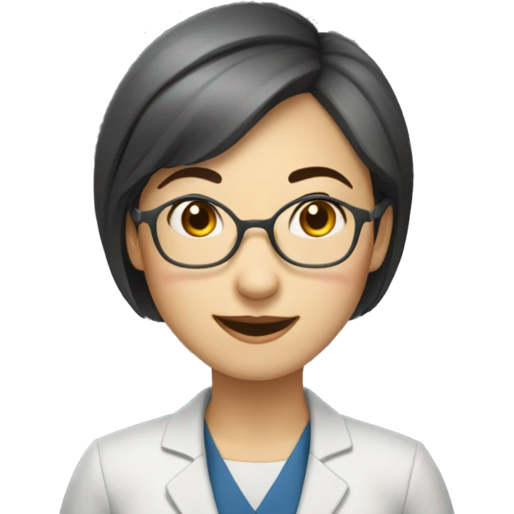 Teacher woman happy no glasses asian short hair emoji