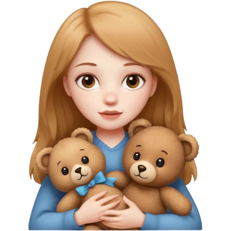 spetical girl with bear  emoji