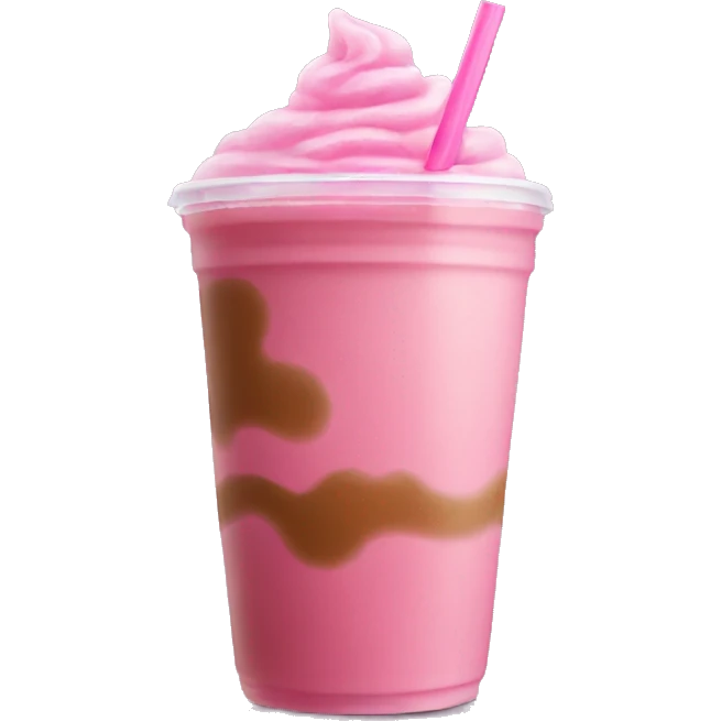 pink iced coffee emoji