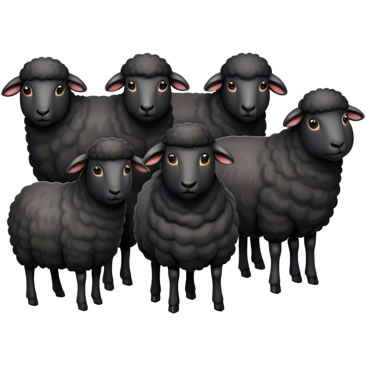 All black sheep emoji