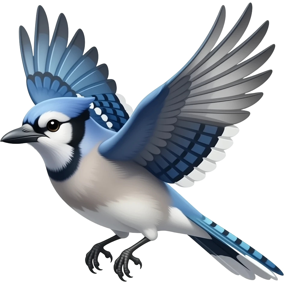 flying blue jay emoji