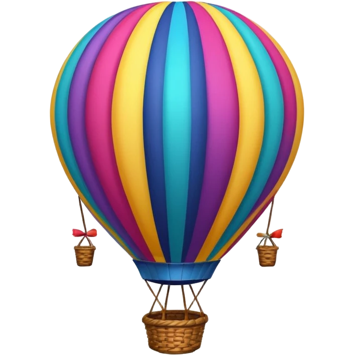 Balloon – Hot air balloon with colorful fabric emoji