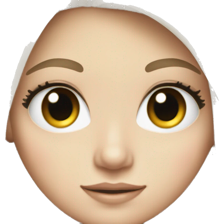 white girl with siren eyes and long black hair emoji