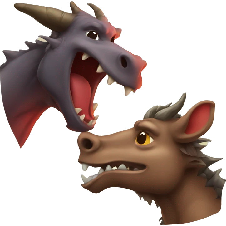 dragon and boar kissing emoji
