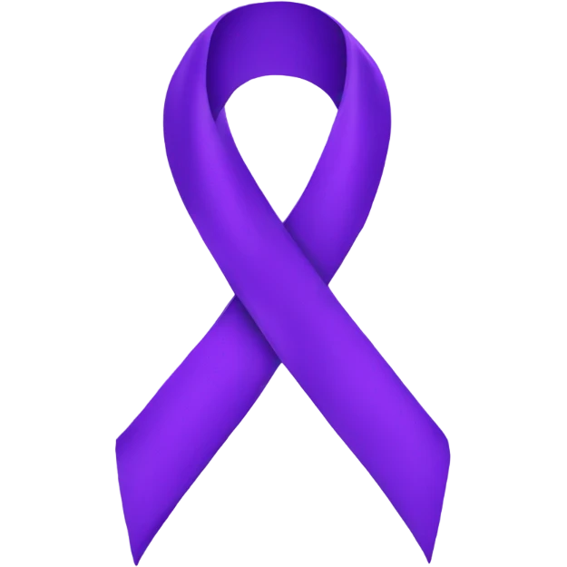 Purple ribbon  emoji