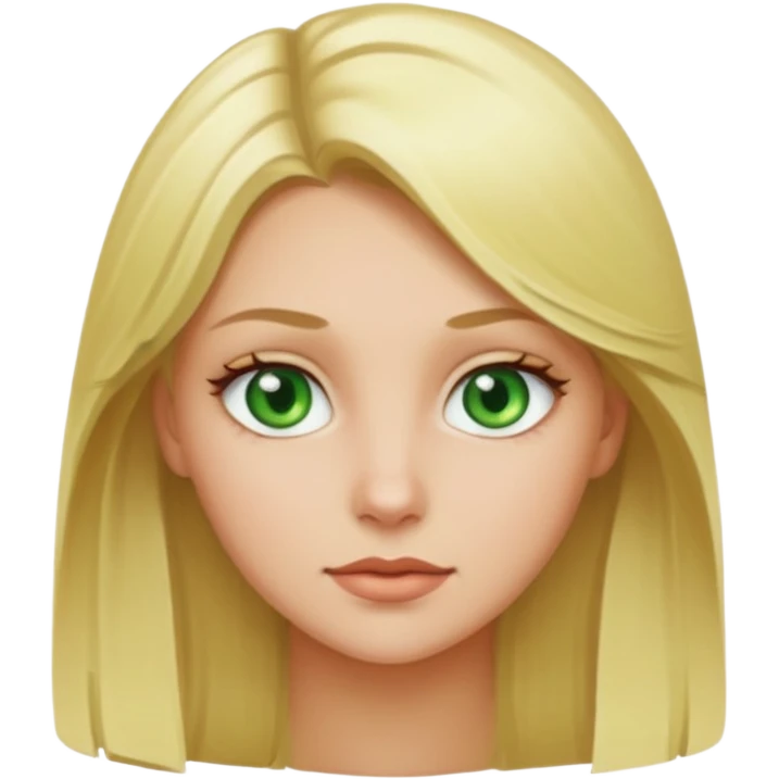blonde girl with green eyes  emoji