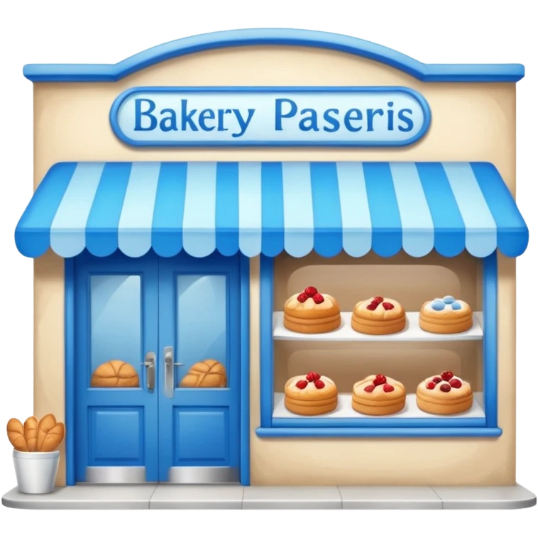 blue bakery store emoji