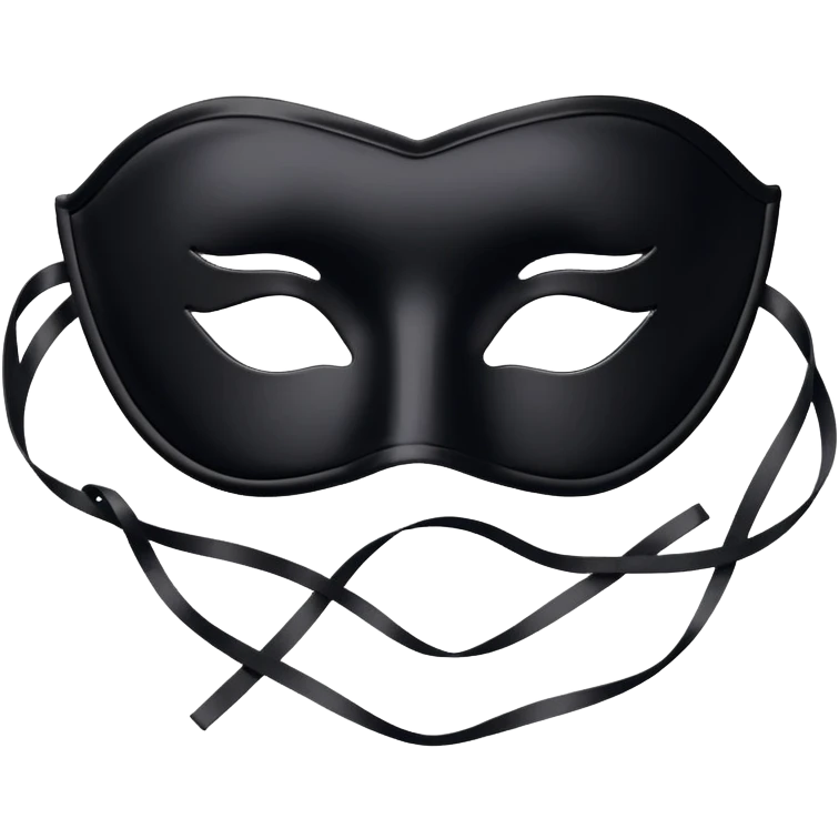 elegant black eye mask emoji