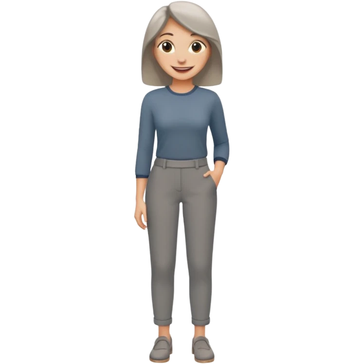 grey women trousers emoji