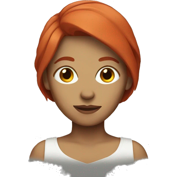 Woman with red hair emoji