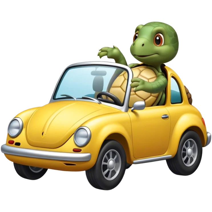 A turtle driving a car  emoji