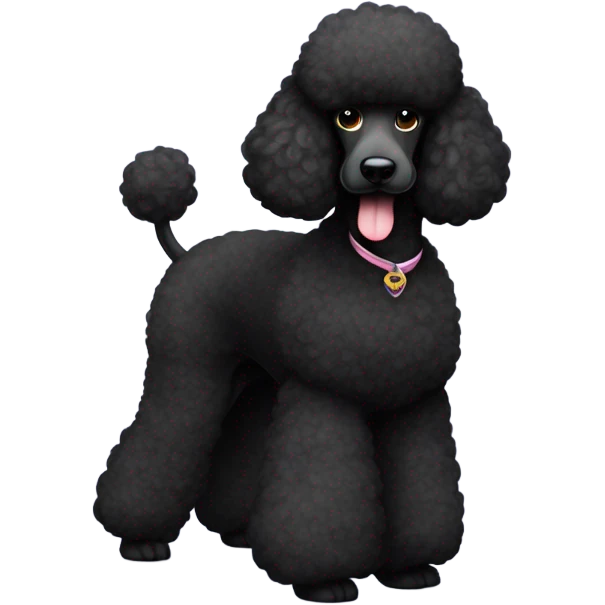 Black standard poodle emoji
