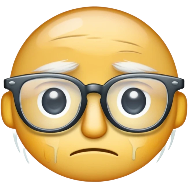 Tired glasses  emoji