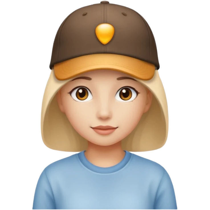 Girl wearing a dback hat emoji