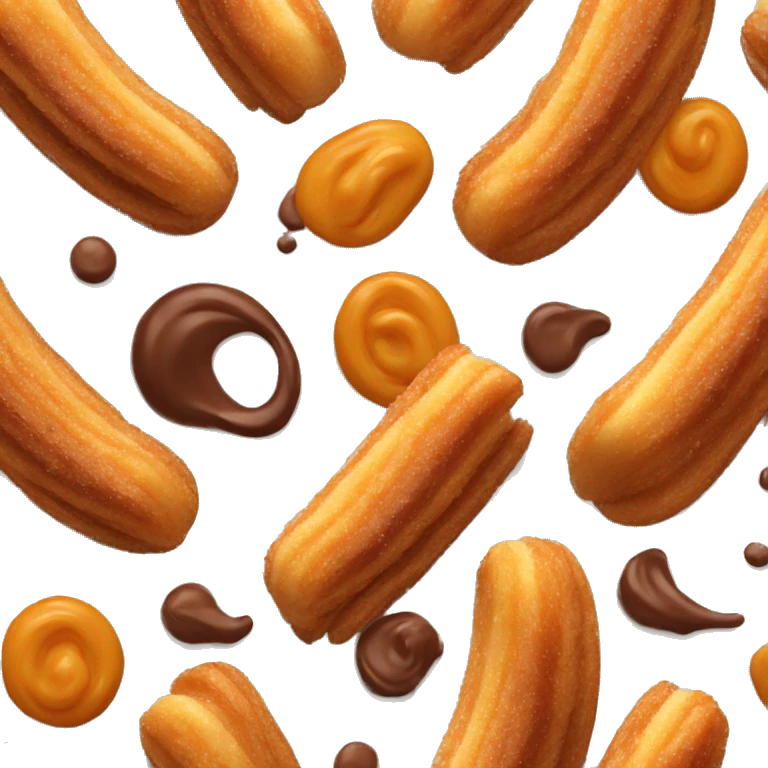 Churro bañado en chocolate  emoji