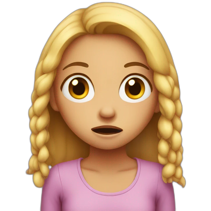 scared girl emoji