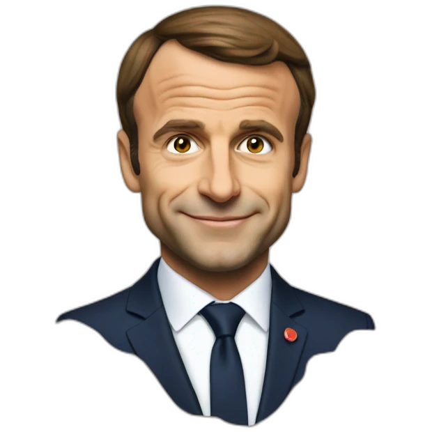Emanuel macron qui fait un doit emoji
