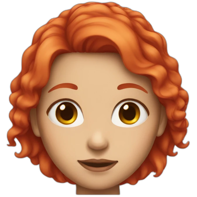 Girl with red hair emoji