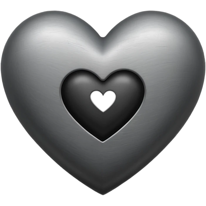 Corazón gris con negro  emoji