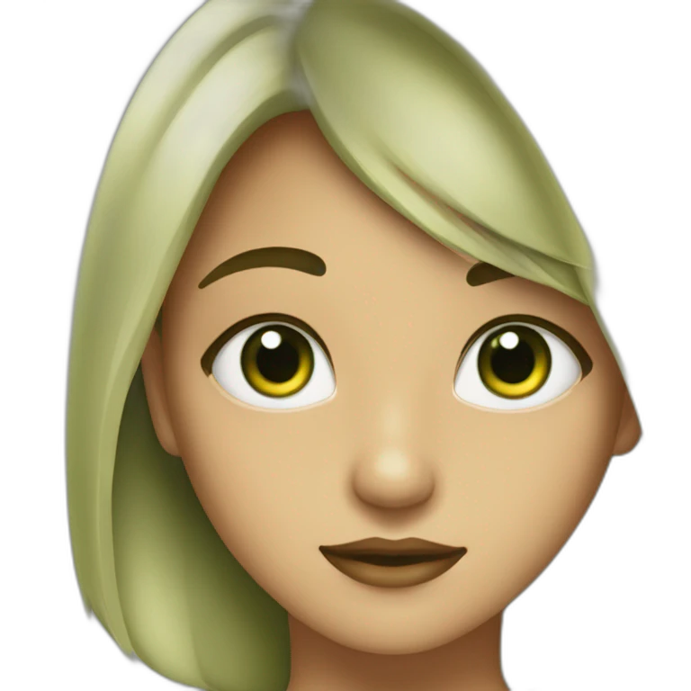 chica ojos verdes emoji