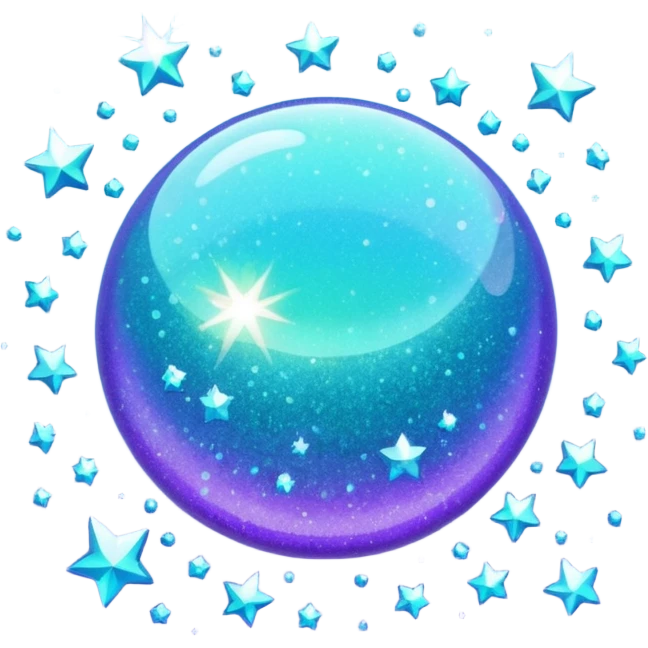 glitter flocus ice cian and purple emoji