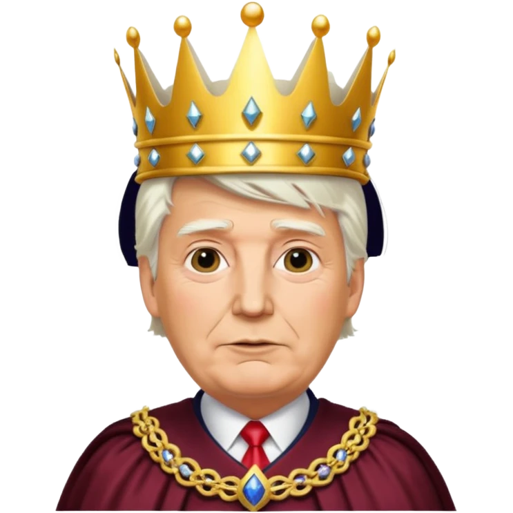 President Trump as 90 year old king emoji