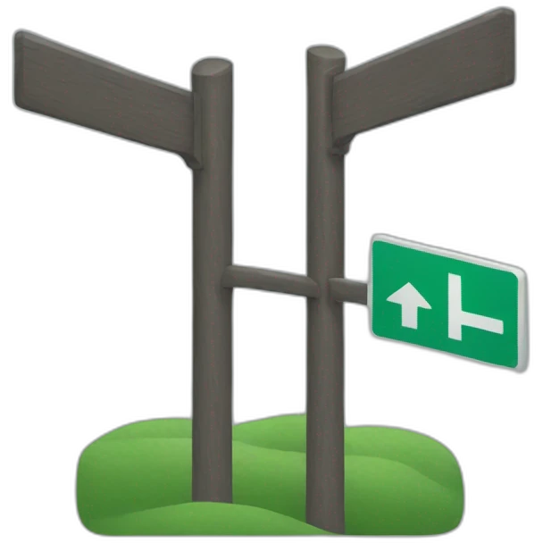 Crossroad sign emoji