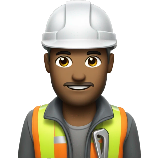 builder in a helmet with a chainsaw emoji