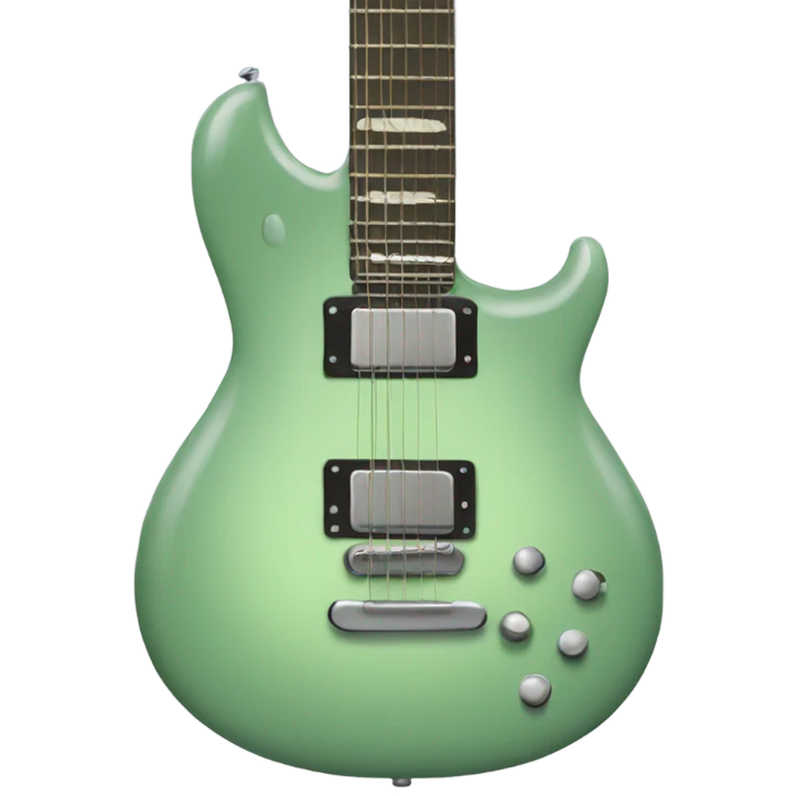 Sage green guitar  emoji