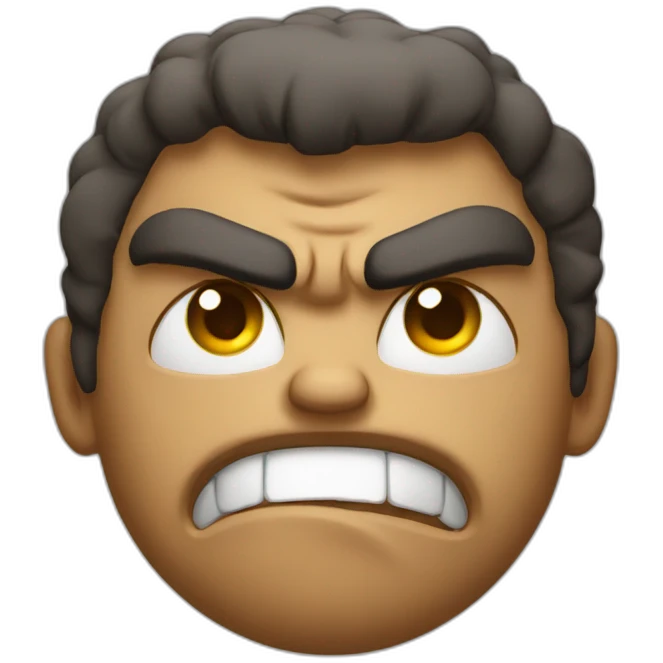 Angry face emoji