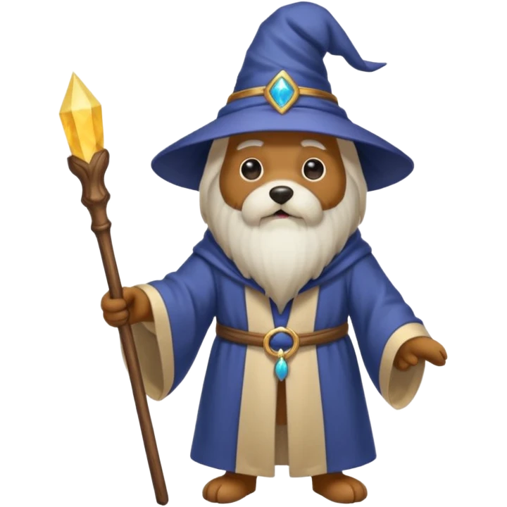 Dog wizard emoji