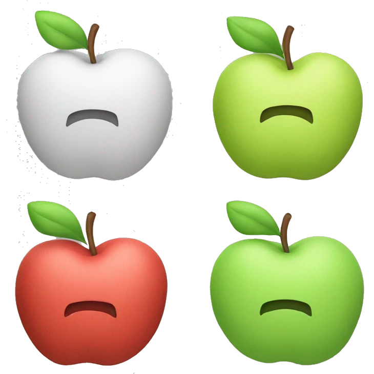 apple style Pillow thin emoji