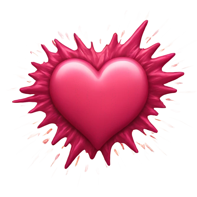Hearts bursting emoji