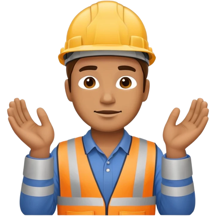 construction worker building or assembling himself emoji