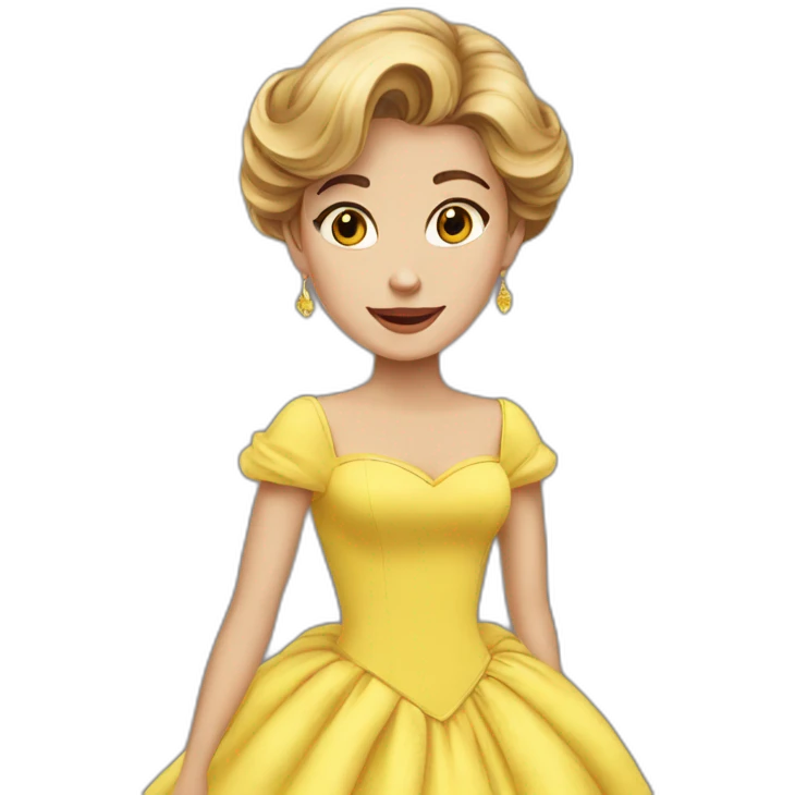Anastasia with her yellow dress emoji