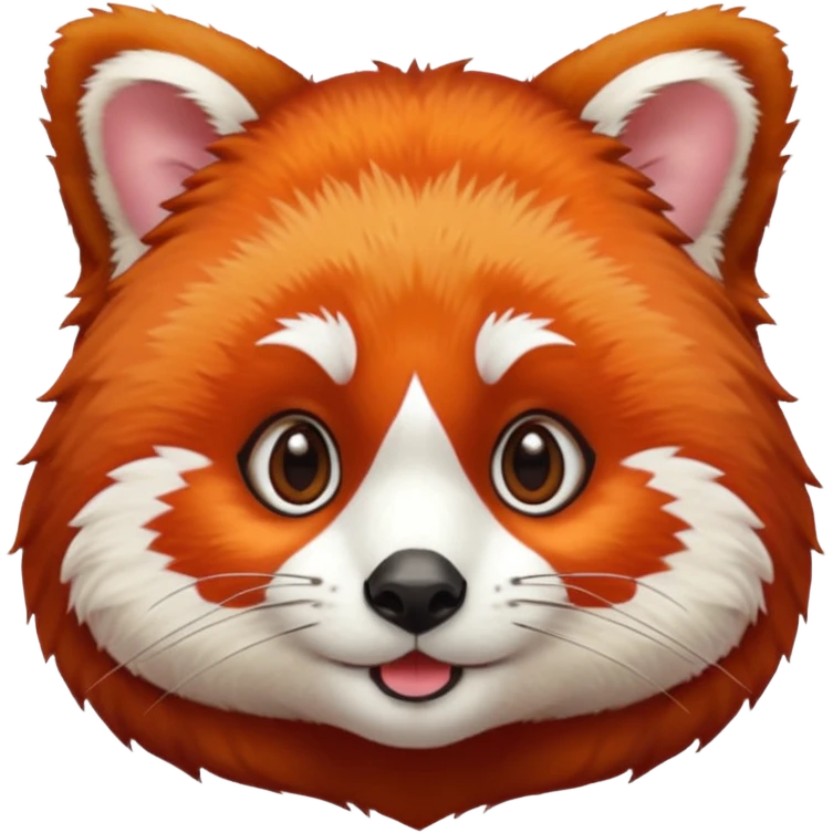 Panda vermelho só a cabeça  emoji