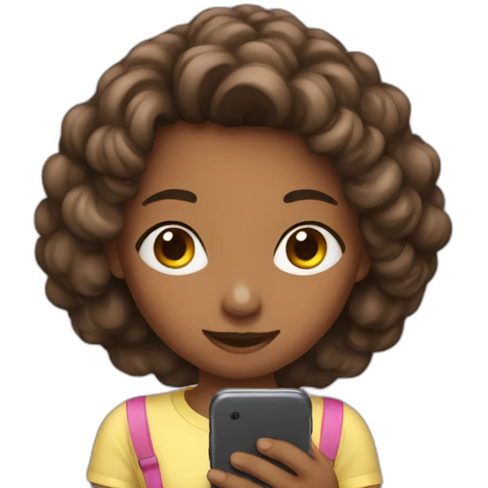 girl using her phone emoji
