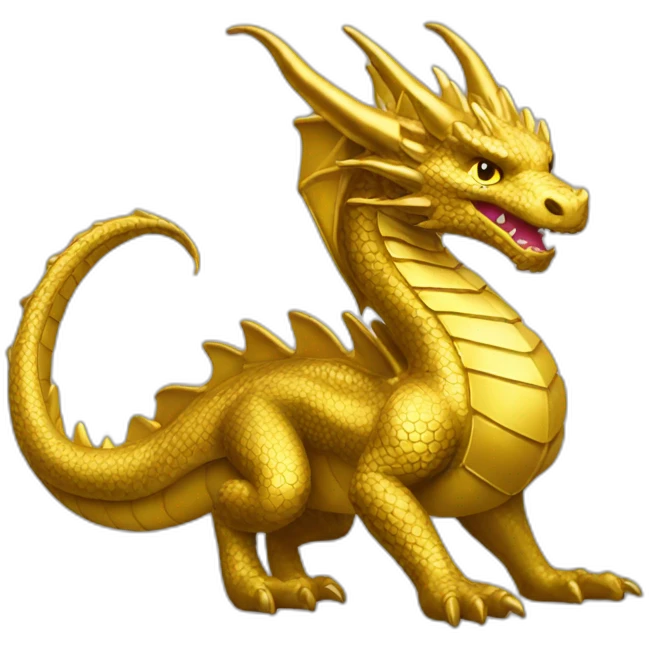 metallic dragon gold emoji