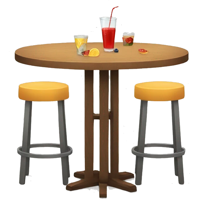 table with drinks emoji