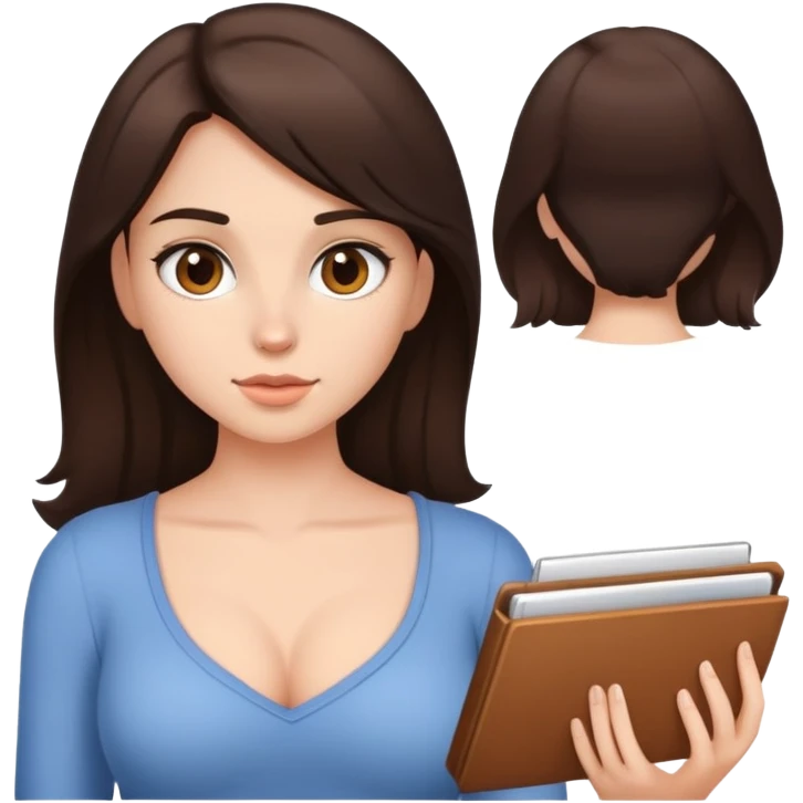 Девушка брюнетка с большой груью emoji