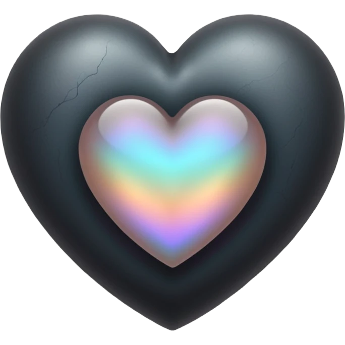 goth themed heart with a dark moonstone emoji